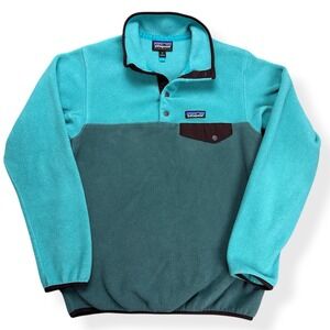 Patagonia Synchilla Snap-T Colorblock Fleece Pullover Jacket Women's‎ Size Small